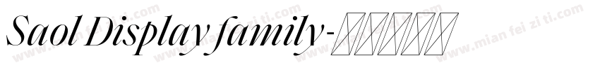 Saol Display family字体转换